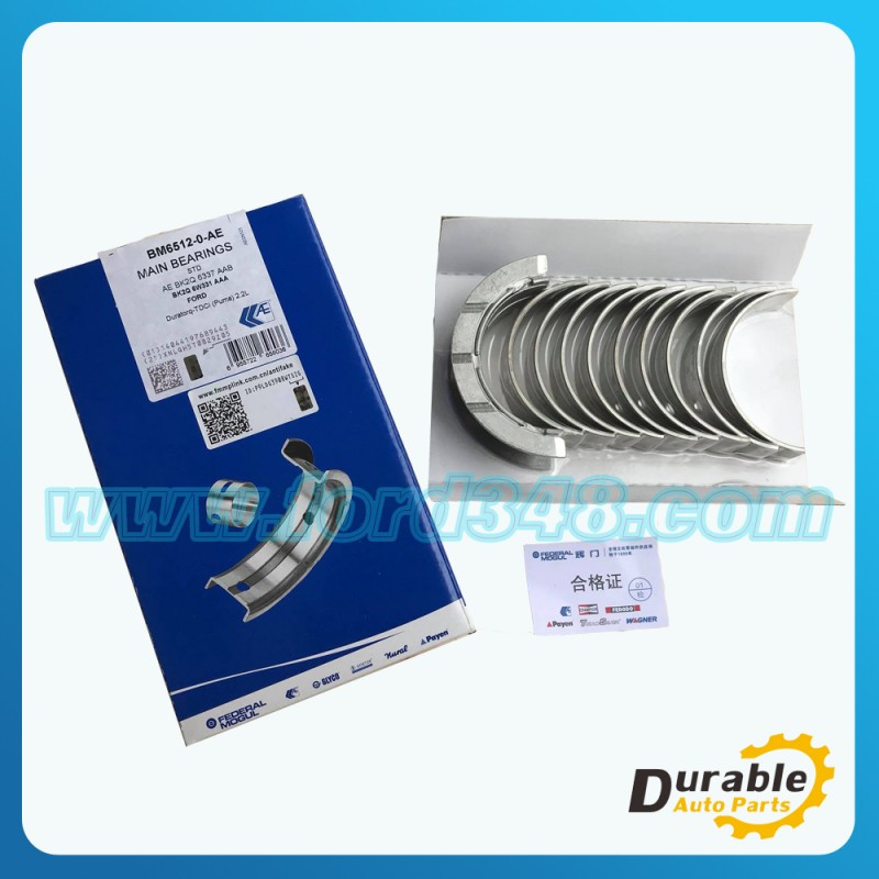 Genuine Crankshaft Main Bearing STD 2.2/2.4L Federal-Mogul AE BM6512-0-AE/BM0512-0-AE/T123158/2S7Q-6330-A1A Вкладыши коренные (станд.) GLYCO H1018/5-STD
